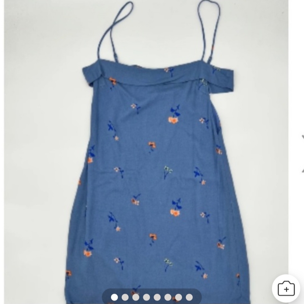 Honey Punch Blue Sundress with Spaghetti Straps